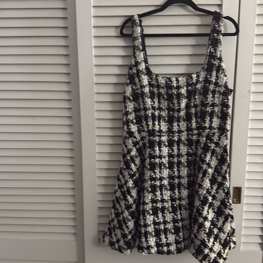 Winter jumper dress with gold embellishments